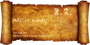 Mözl Kunó névjegykártya
